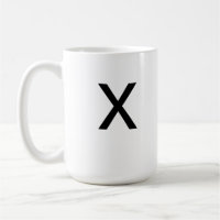 Tasse de la lettre X