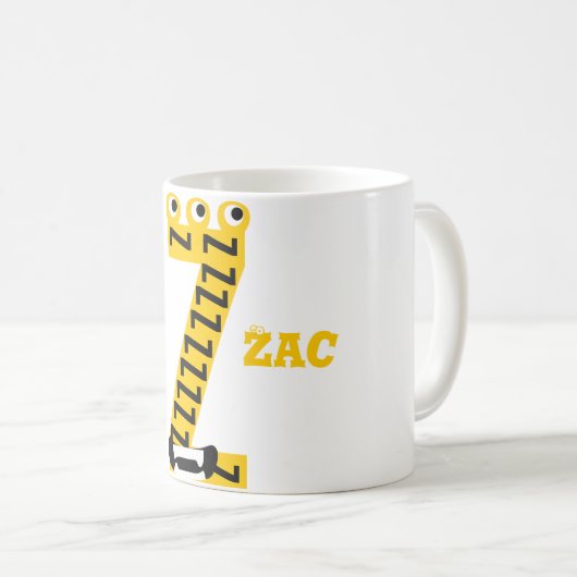 Tasse de la lettre Z (Devant droit)