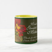 Tasse de la mère du monde floral d'art de (Centre)