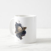 Tasse de la planète céleste aux anneaux dorés de S (Devant gauche)