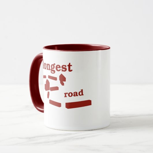 Tasse de la plus longue route - rouge (Devant gauche)