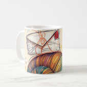 Tasse de la Poste Courrier Escargot Heureux (Devant gauche)