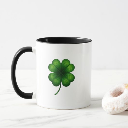 Tasse de la Saint-Patrick Shamrock Chanceux (Avec donut)
