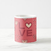Tasse de la Saint-Valentin à motif de coeurs roses (Centre)