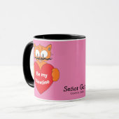 Tasse de la Saint-Valentin Chat à Moustache de Des (Devant gauche)