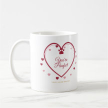 Tasse de la Saint-Valentin pour chien 'Vous êtes P