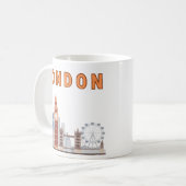 Tasse de la silhouette de Londres (Devant gauche)