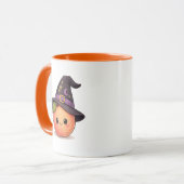 Tasse de la sorcière mignonne Peach Halloween (Devant gauche)