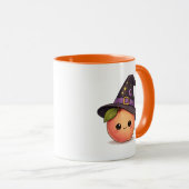 Tasse de la sorcière mignonne Peach Halloween (Devant droit)