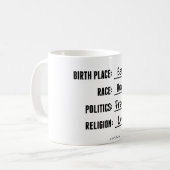 TASSE DE LA TERRE DE LIEU DE NAISSANCE (Devant gauche)