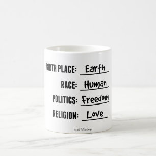 TASSE DE LA TERRE DE LIEU DE NAISSANCE