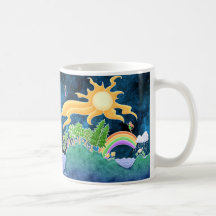 Tasse de la terre - forêt d'arc-en-ciel