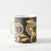 Tasse de la tortue de Hermann (coeur brun) (Devant gauche)