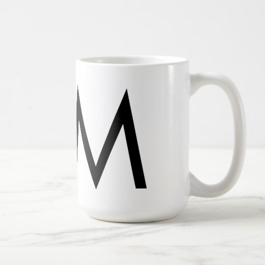 Tasse de la typographie "M" de Futura (Droite)