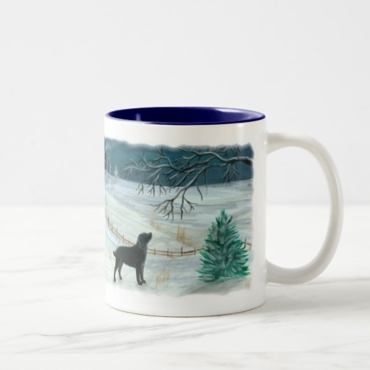 Tasse de Labrador d'hiver (Droit)