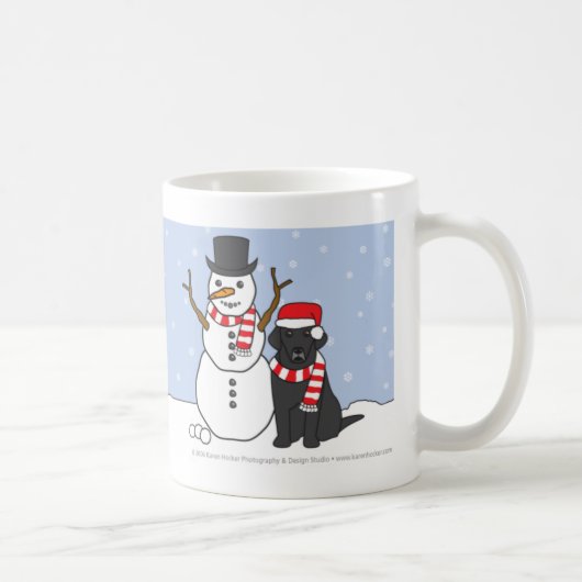Tasse de Labrador et de bonhomme de neige (Droite)
