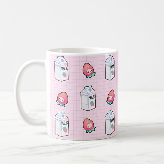 Tasse de lait de fraise (Gauche)