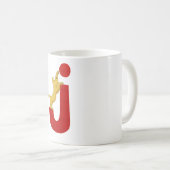 Tasse de l'alphabet J de chien (Devant droit)