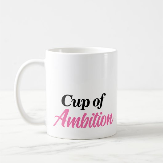 Tasse de l'ambition de nom personnalisé style mode (Gauche)