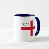 Tasse de l'Angleterre - drapeau avec les runes (Devant droit)