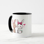 Tasse de lapin d'amour (lapin Brown) (Devant gauche)