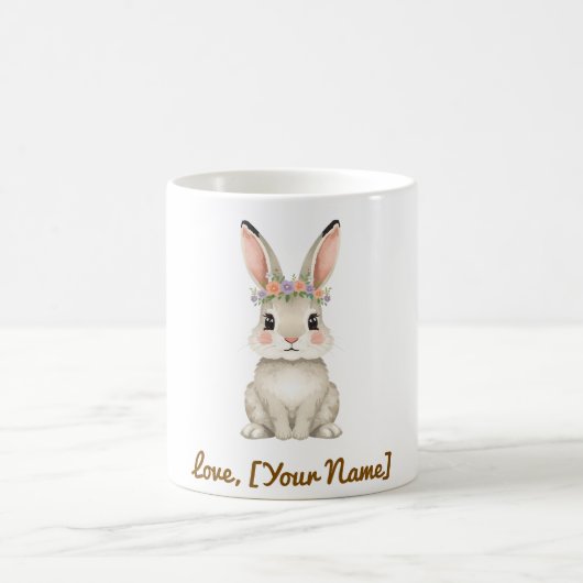 Tasse de lapin mignon cadeau pour maman (Centre)