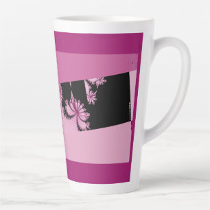 Tasse de Latte à l'eau de rose du jardin fractal