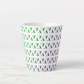 Tasse de latte à motif zig zag 3D (Devant)