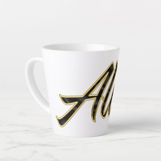 Tasse de latte Alice black Lettering (Angle gauche)