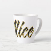 Tasse de latte Alice black Lettering (Angle droit)