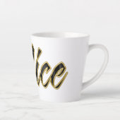 Tasse de latte Alice black Lettering (Droite)