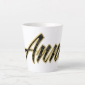 Tasse de latte Anne Black Lettering (Devant)