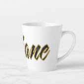 Tasse de latte Ariane Black Gold Lettering (Droite)