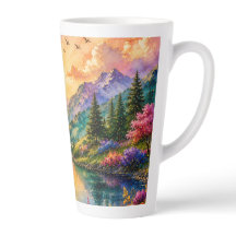 Tasse de Latte Art à l'Encre d'Alcool