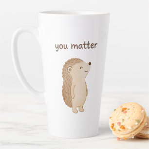 Tasse de latte au hérisson 'Vous comptez'