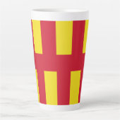 Tasse de latte avec drapeau de Northumberland (Devant)