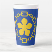 Tasse de latte avec le drapeau de Hamilton, Ontari (Devant)