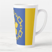Tasse de latte avec le drapeau de Hamilton, Ontari (Droite)