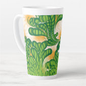 Tasse de latte botanique vert élégant (Angle gauche)
