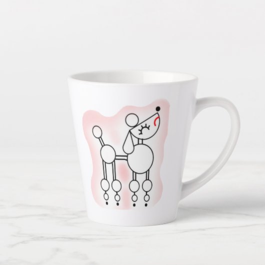 Tasse de latte caniche jouet blanc (Droite)