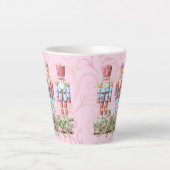 Tasse de Latte Casse-Noisette de Noël Rose (Devant)