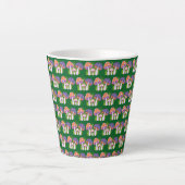 Tasse de Latte Champignons Colorés Fantaisistes Vi (Devant)