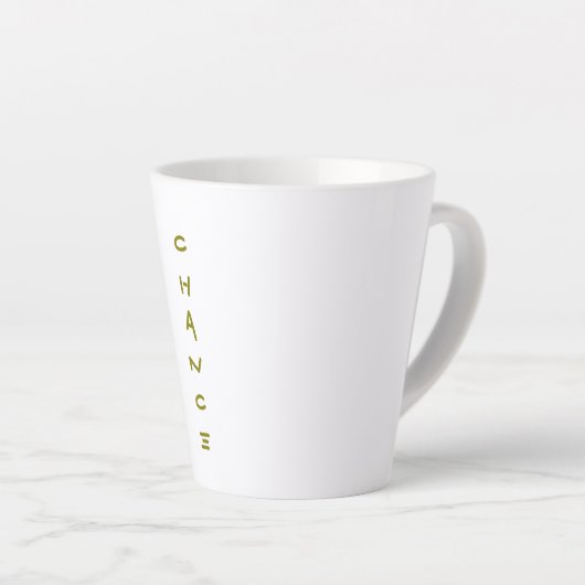 Tasse de latte Chance (Angle droit)