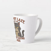 Tasse de Latte Chat Grincheux Drôle (Angle droit)