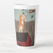 Tasse de Latte Corgi Espiègle (Devant)