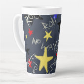 Tasse de Latte Crâne Rock-N-Roll 2 sur 2 (Angle gauche)