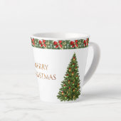 Tasse de latte d'arbre de Noël joyeux (Angle droit)