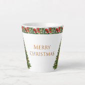 Tasse de latte d'arbre de Noël joyeux (Devant)