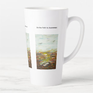 Tasse de Latte d'Art Abstrait - “Sur le chemin de