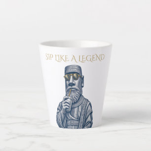 Tasse de latte d'art vintage 'Boire comme une lége
